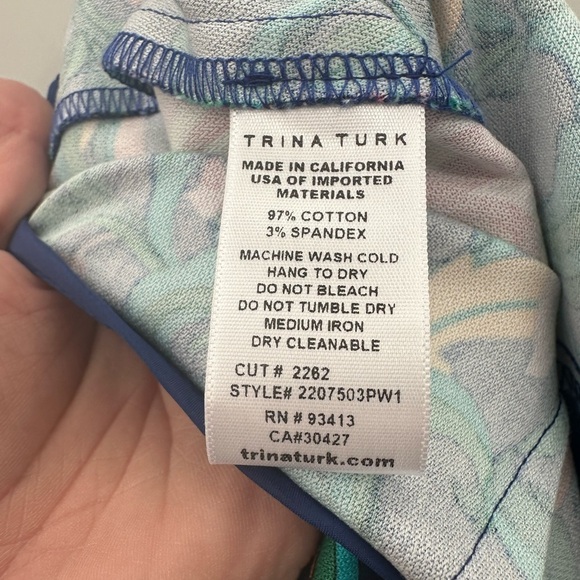 TRINA TURK DANNO bright colorful whimsical boho shabby chic floral woman pant 10 - Picture 10 of 16